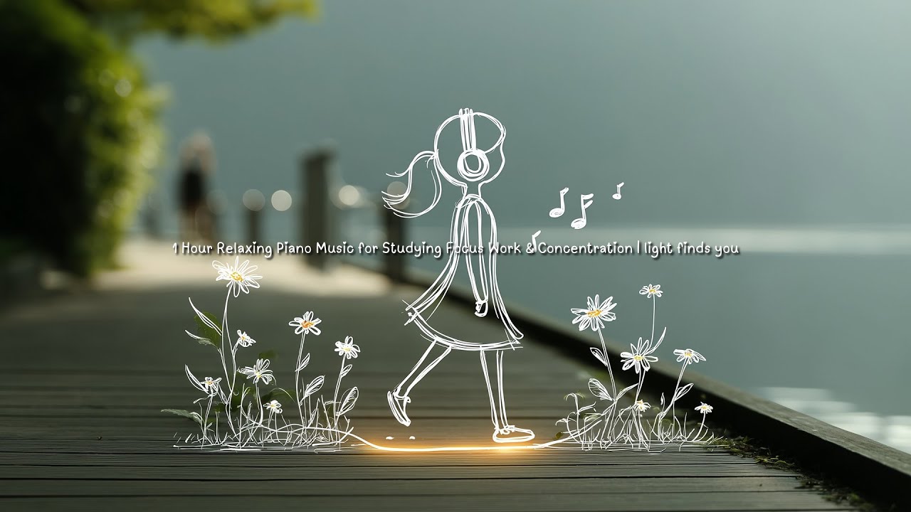 1 Hour Relaxing Piano Music for Studying Focus Work & Concentration | light finds you