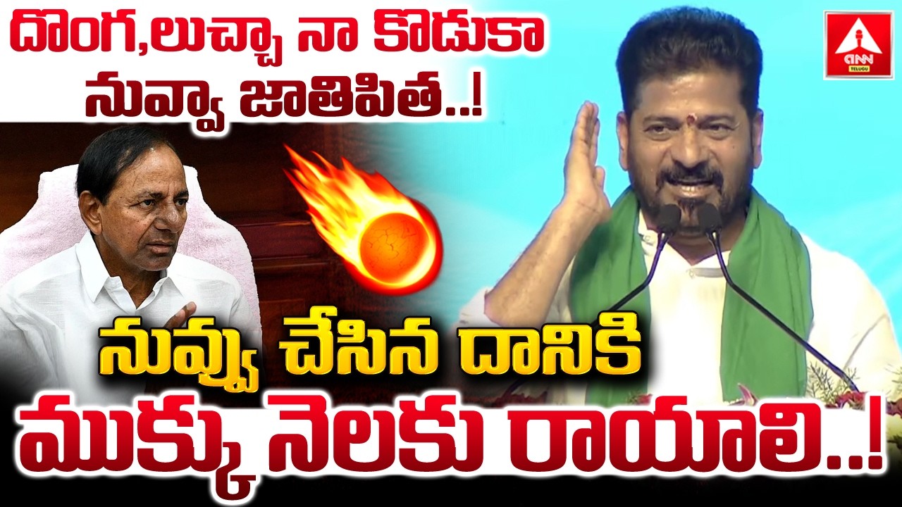 దొంగ,లుచ్చా నా కొడుకా నువ్వా జాతిపిత..! | CM Revanth Reddy Aggressive Comments on KCR |ANN Telugu