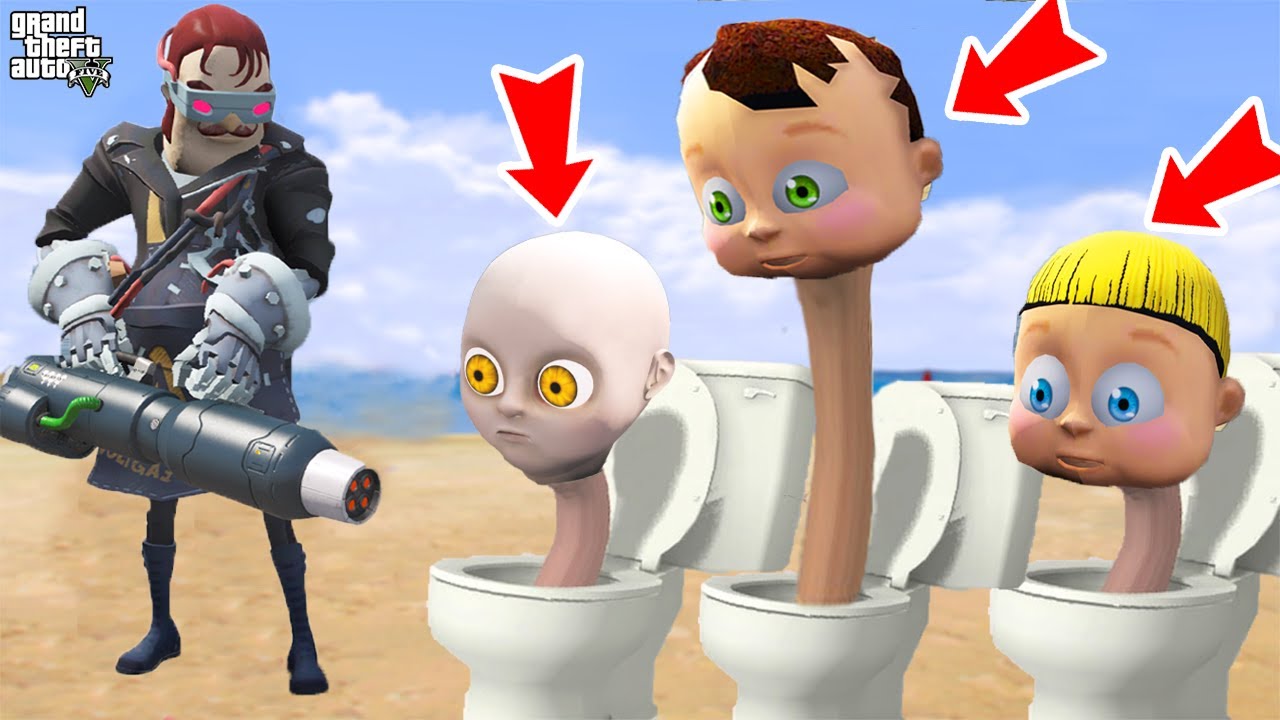 Terminator Komşu Skibidi Toilet Bebekler'e Karşı Hello Neighbor Baby in Yellow GTA 5 Serisi