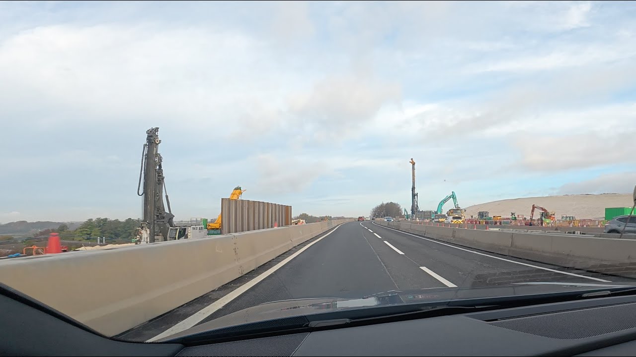 M3 Junction 9 Improvement Project Winchester – November 2025 Update | In-Car Drive Through 🚗🛣️