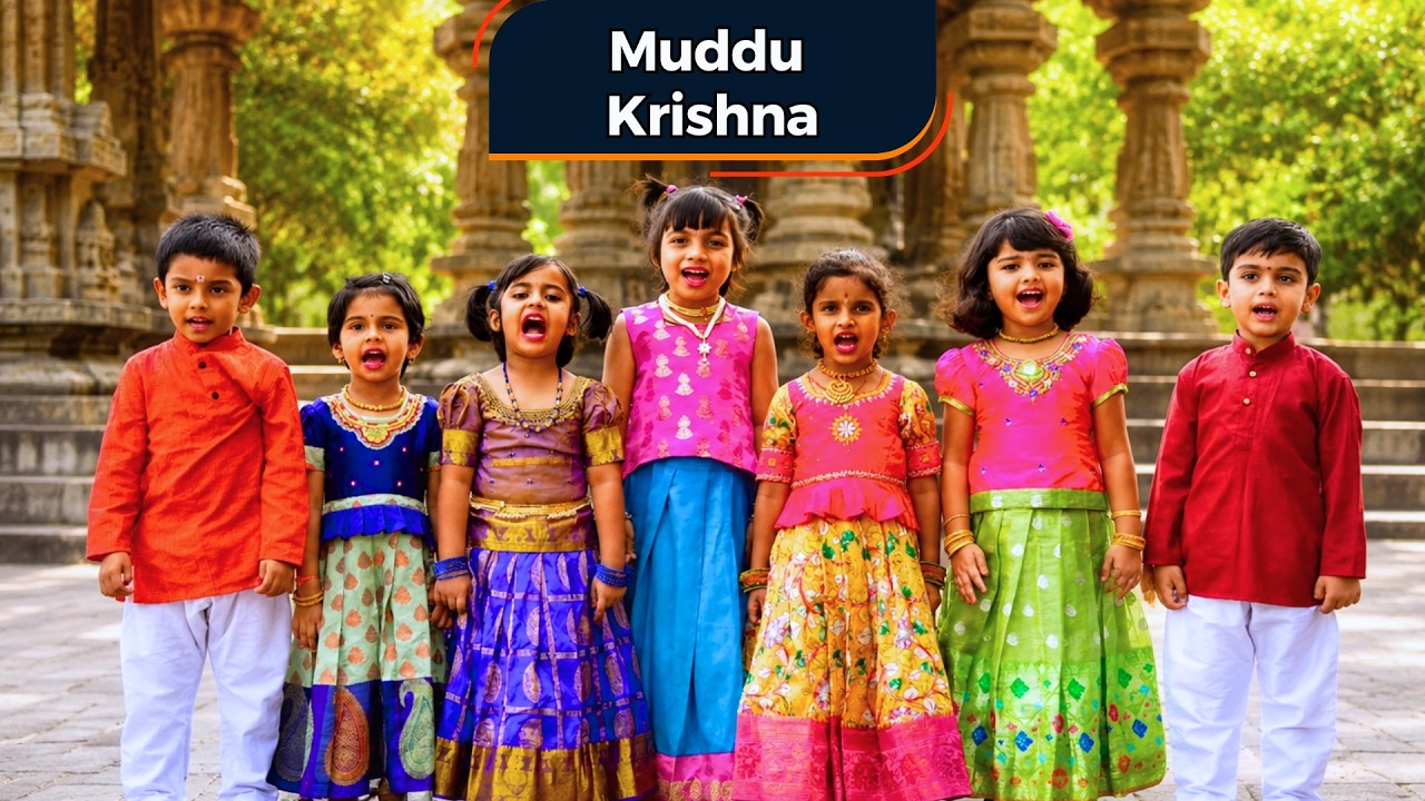 Muddu Krishna | Vithalayya School of Music | Vijay Krishna D | Children Songs | Devotional Songs |