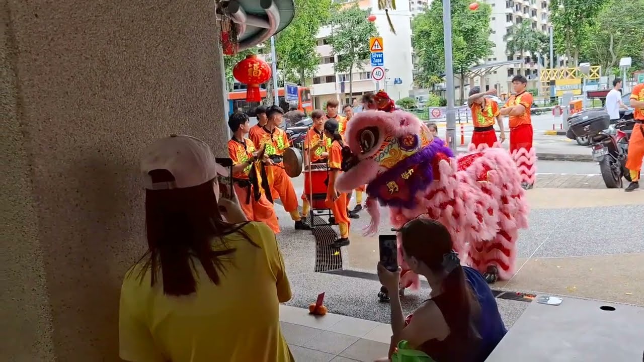 lion dance cai qing performance by Yong Jin Athletic Association at Whampoa Makan Place
