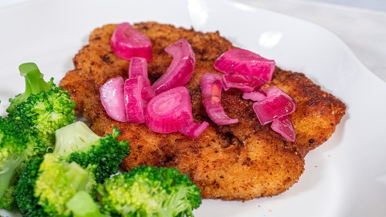 Milanesa de Pollo con Brócoli a la Mantequilla (Comida Casera Completa)
