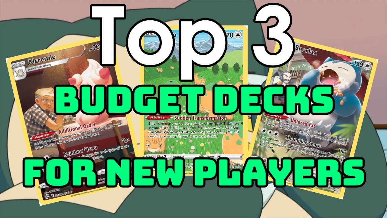 Top 3 Budget Decks for New Players | Pokemon Tcg