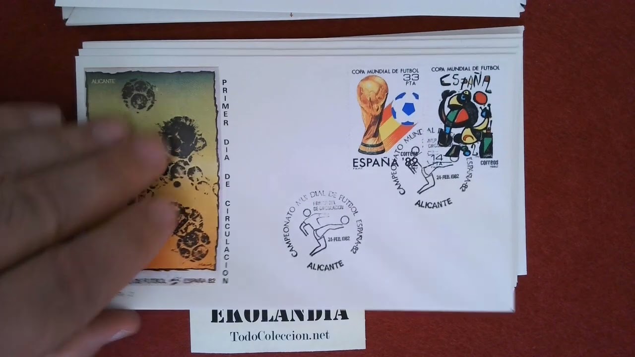 COLECCION DE 14 SOBRES DE PRIMER DIA DEL CAMPEONATO DEL MUNDIAL DE FUTBOL ESPAÑA 82