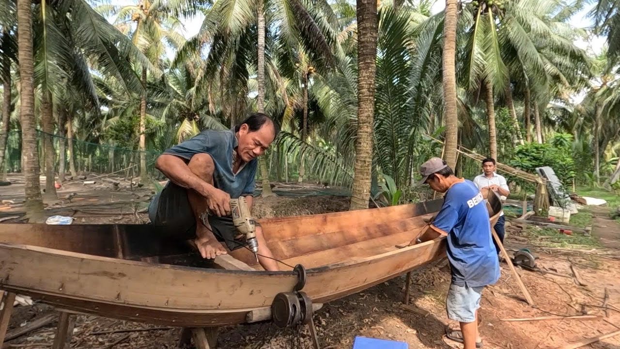 NGÀY THỨ 2 CHIẾC GHE ĐÃ THÀNH HÌNH|dưa hấu miền tây-bến tre