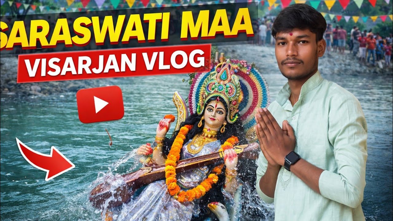 Saraswati Maa Visarjan Vlog 🙏 || Vlogs No 13 || K2 Krishna Vlogs