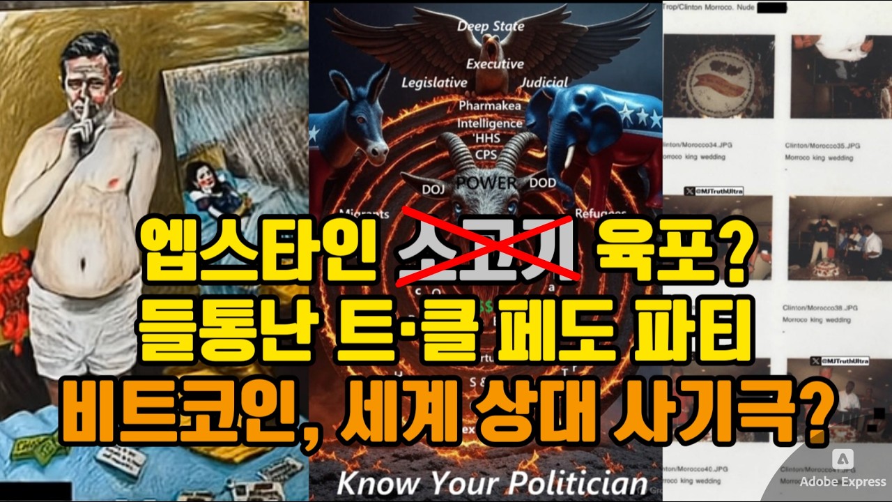 엡스타인 육포?/ 들통난 트·클 페도 파티/ 비트코인, 세계 상대 사기극?