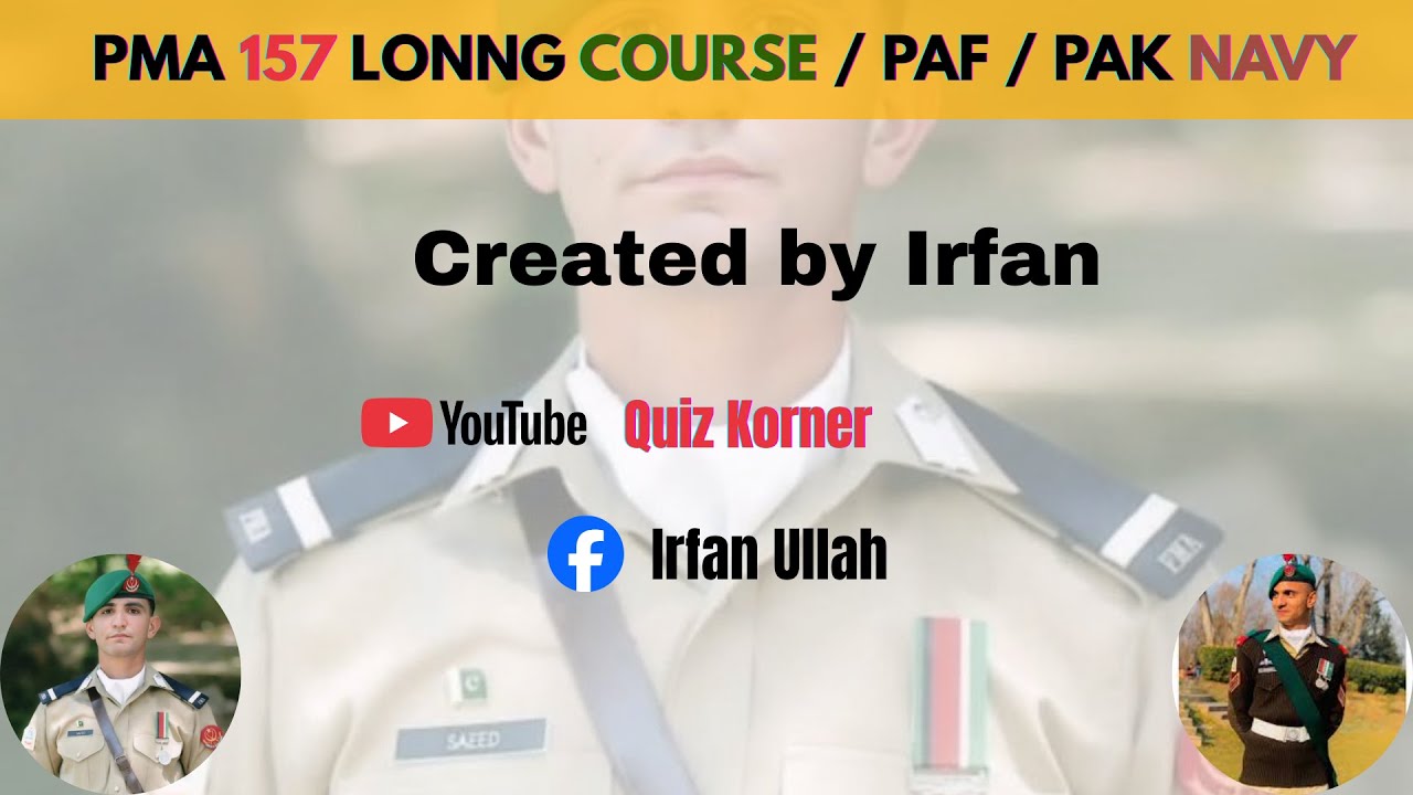 PMA | PAF | Navy | Police Repeated MCQs | Defence Forces Test Preparation 🇵🇰 | Quiz Korner