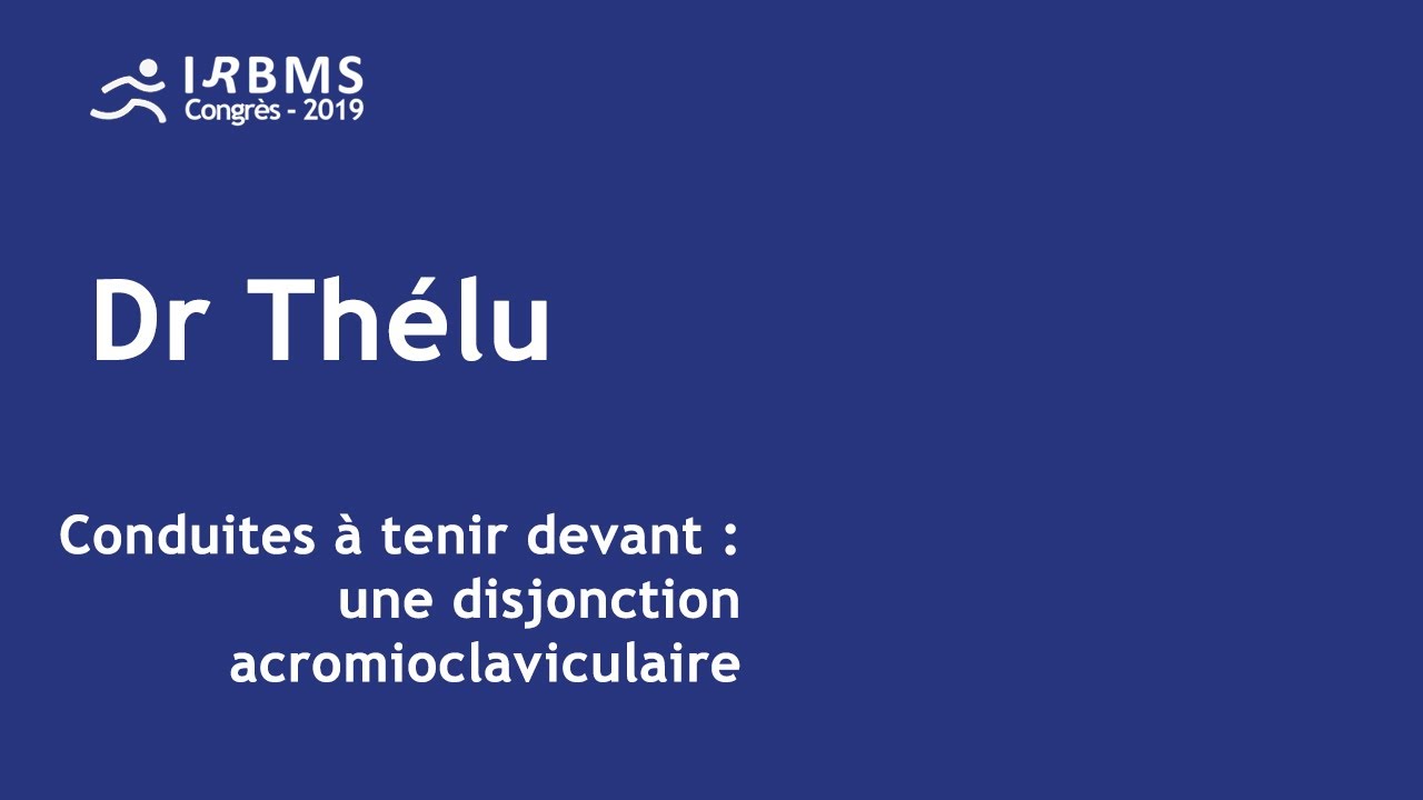 Conduites à tenir devant une disjonction acromioclaviculaire