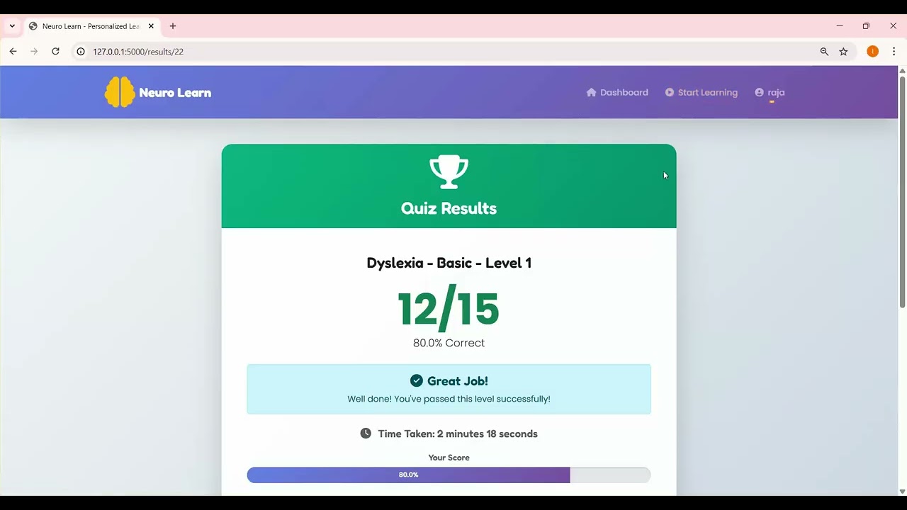 Neuro Learn Personalized Learning Platform for Neurodiverse Students