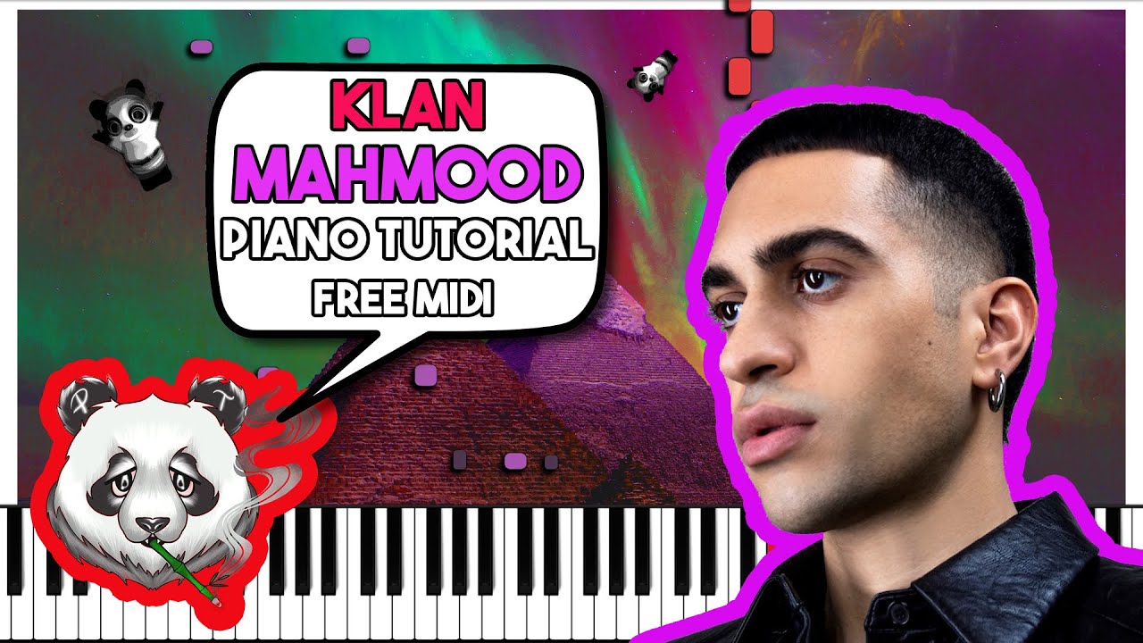 MAHMOOD - KLAN - Piano Tutorial (FREE MIDI)