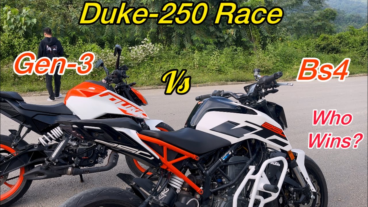 Duke250 Gen3 vs Duke250 bs4 Race |Who wins?| Latest vs Oldest #race #ktmmodified