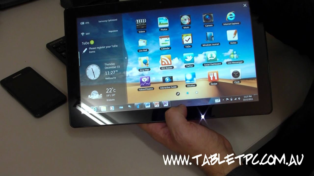 Samsung Series 7 Slate - Windows 7 Tablet PC - Hardware Features - Part 3