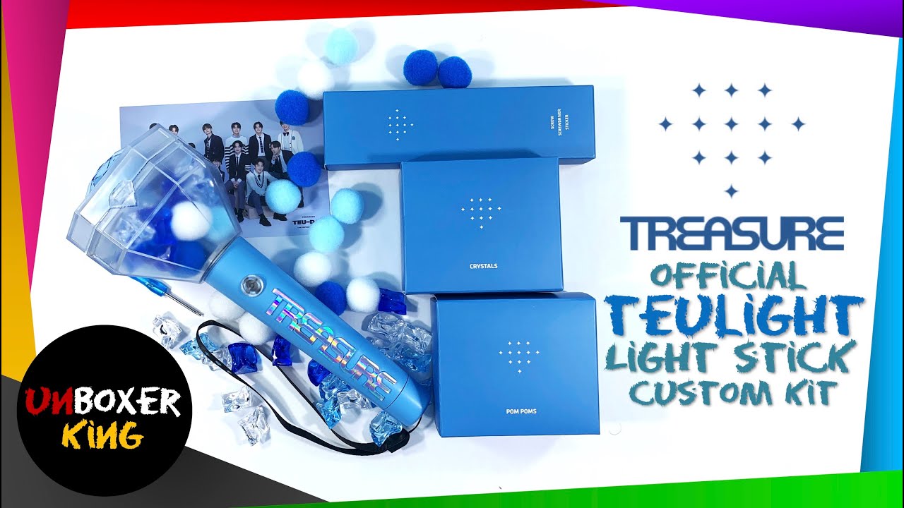 TREASURE 트레저 || OFFICIAL TEULIGHT LIGHTSTICK CUSTOM KIT || KPOP MERCH UNBOXING