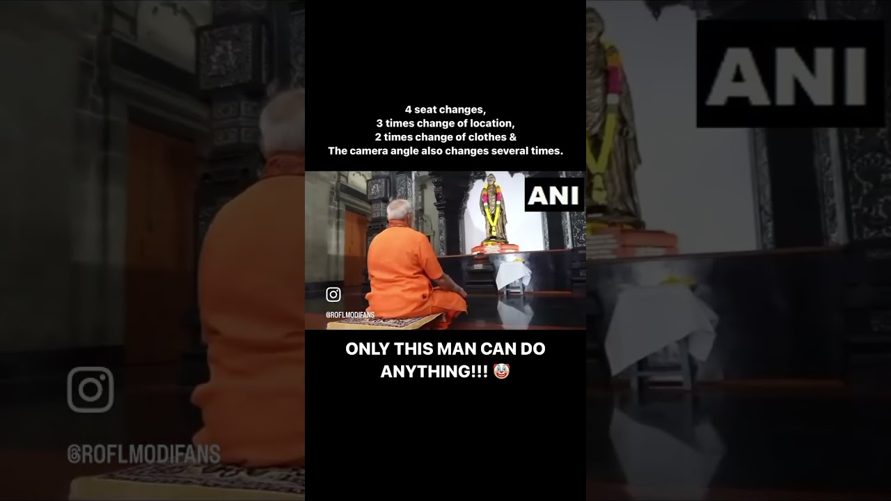 Modi ji  fake meditation  #bjp #congress #dhruvrathee #rahulgandhi