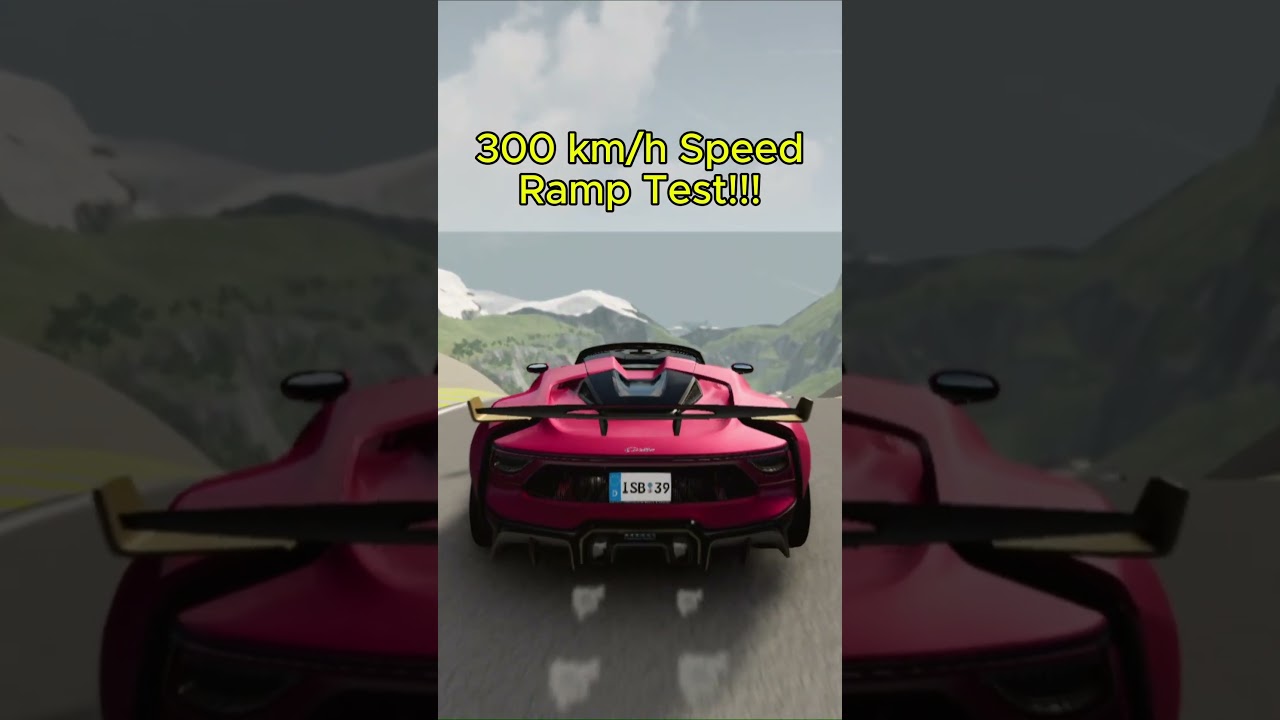 300 km/h Speed Ramp Test - BeamNG Drive