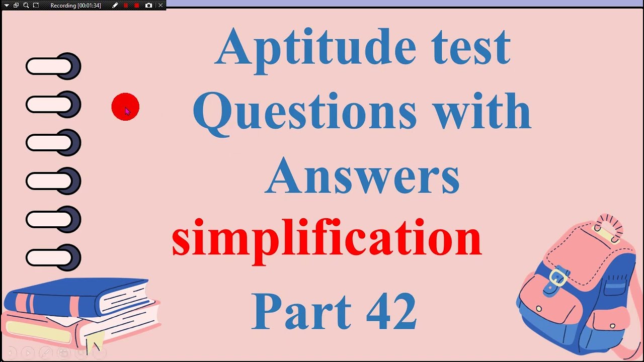 APTITUDE TEST QUESTIONS AND ANSWERS WITH SOLUTIONS