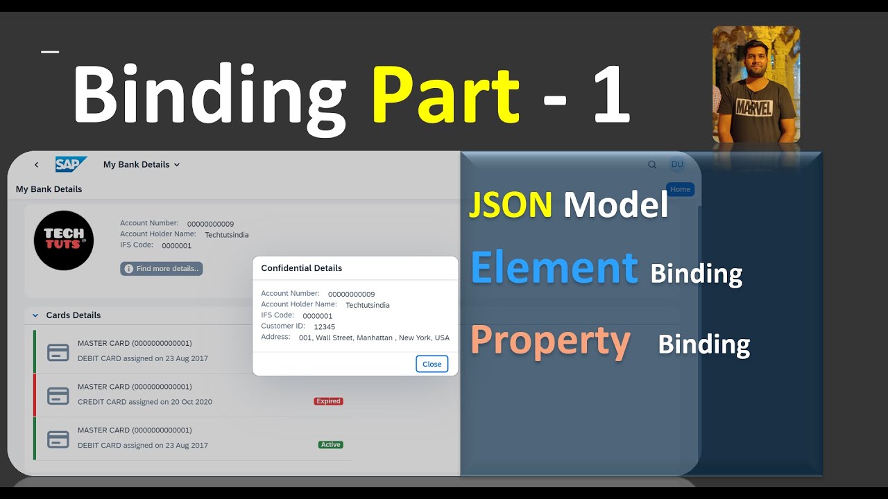 SAPUI5 Binding & JSON Model  #binding #elementbinding #sapui5binding #propertybinding #jsonmodel