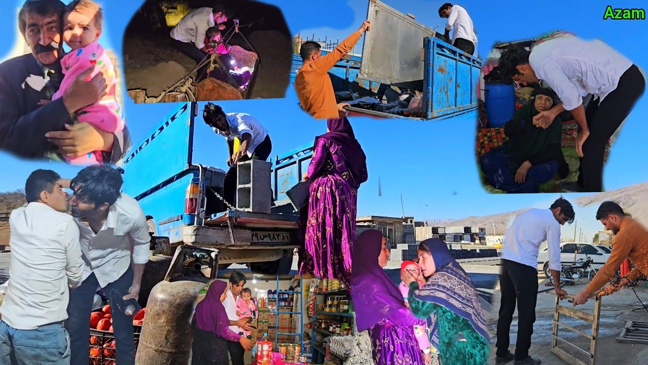 🏔️ Mahmoud and Azam's nomadic trip |  Goodbye ❤️ buying necessities 🛒 and passing with tow wire 🌊💪