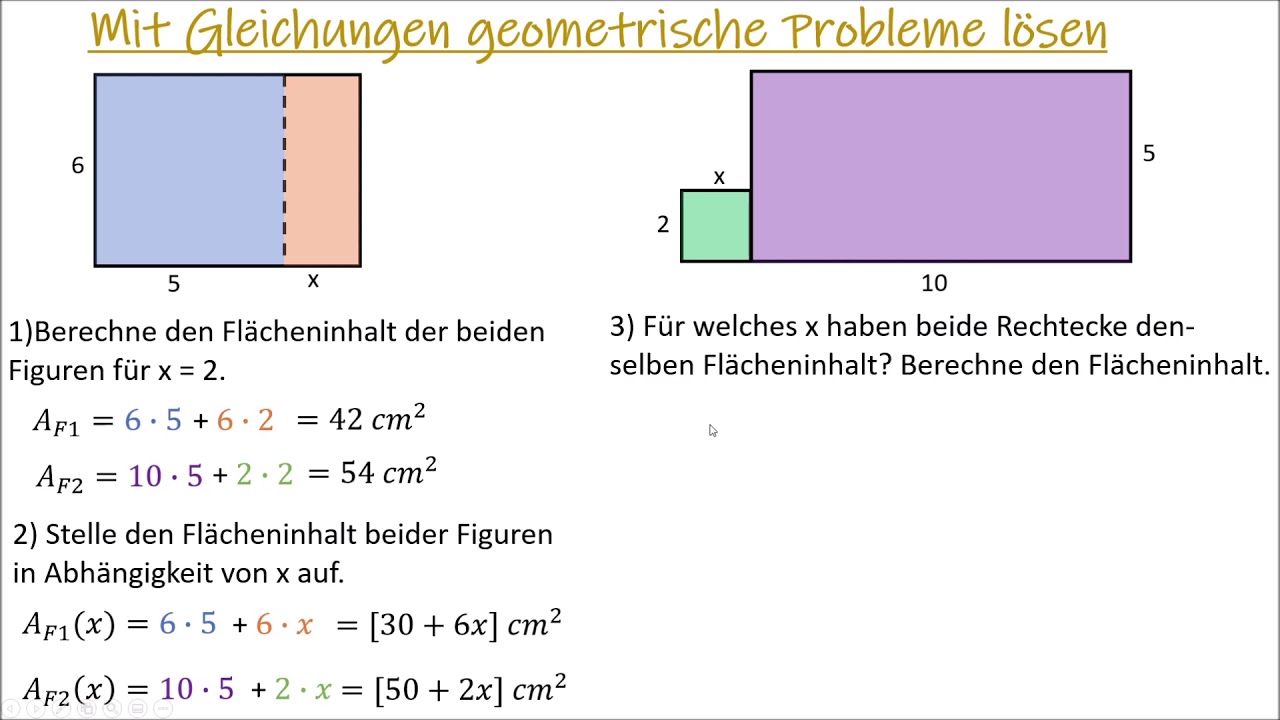 Geometrische Probleme mit Gleichungen lösen