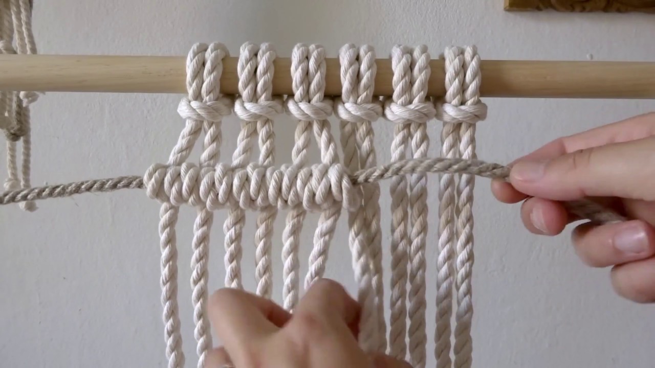 Nudo Cordón Horizontal Macramé