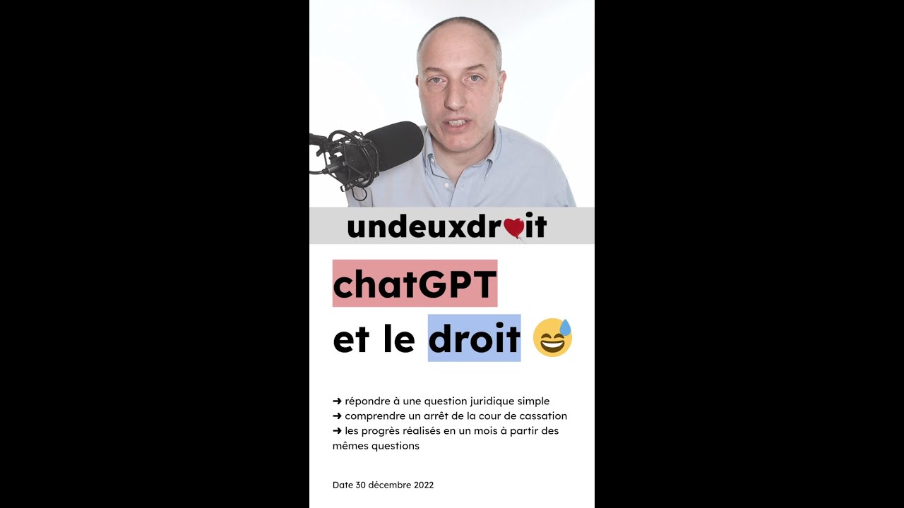 L'intelligence artificielle chatGPT fait du droit 😅