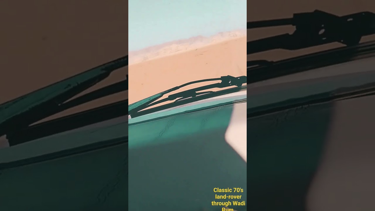 Classic 70's Land-rover through the Wadi Rum desert - #desert #blackmountain #wadirum #jordan