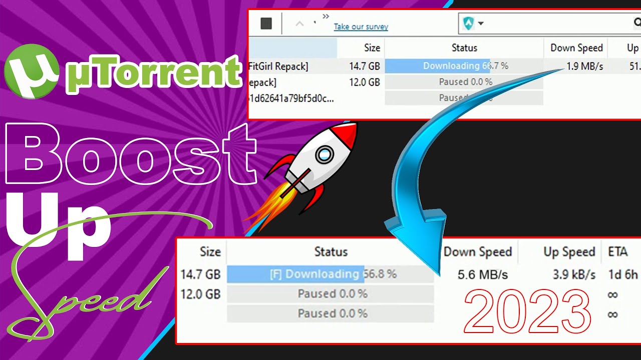 How to Boost Up uTorrent Downloading speed | 10X Downloads speed | 2023 Torrent Best Settings