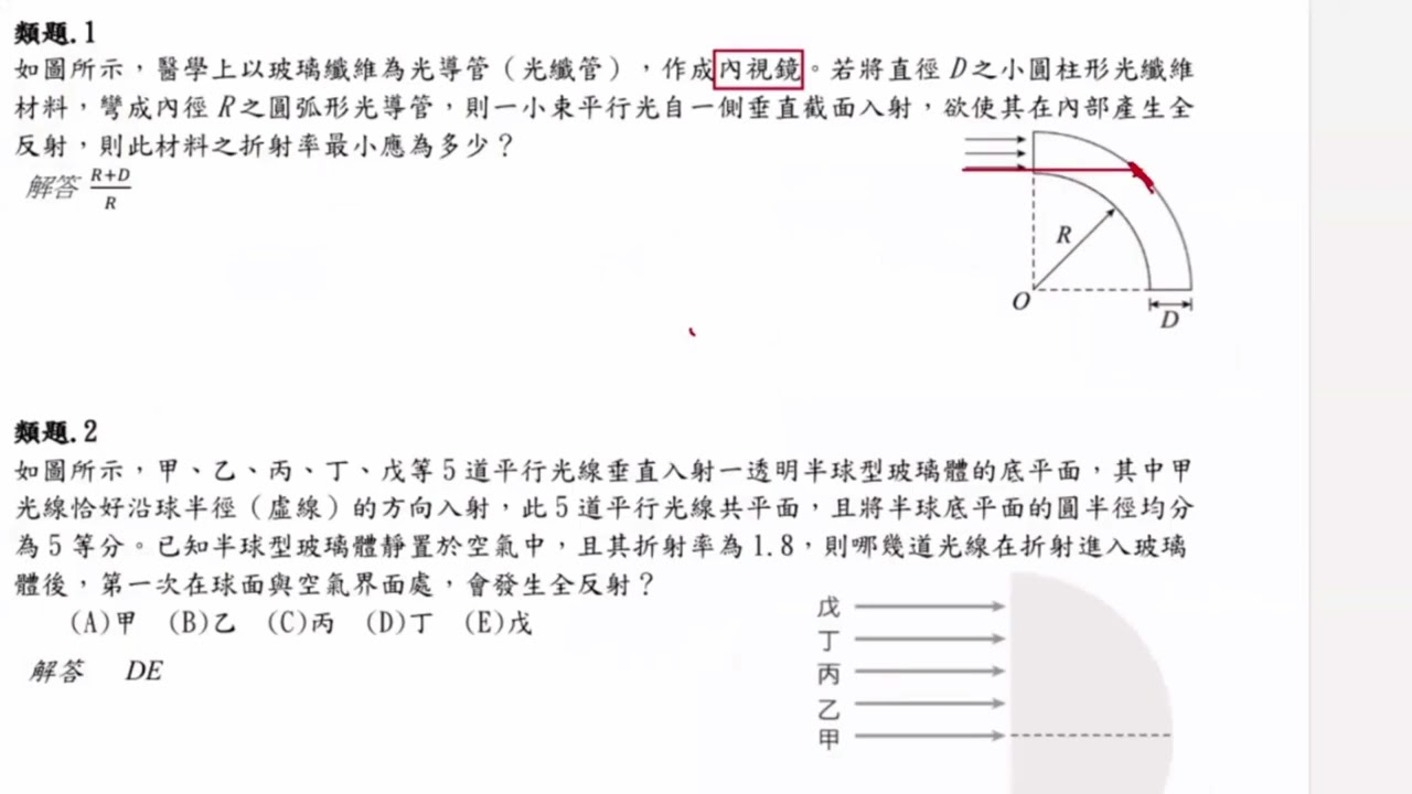 解題 幾何光學33