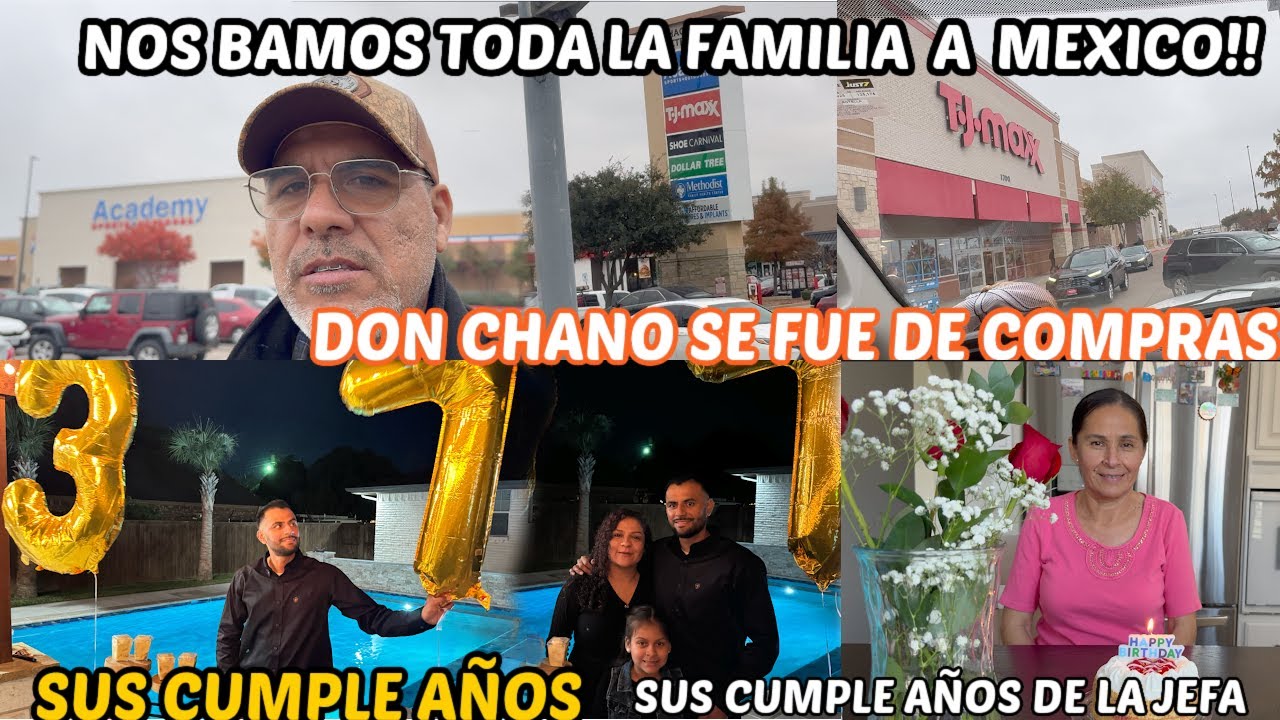 NOS BAMOS TODA LA FAMILIA A MEXICO|CUMPLE AÑOS DE Erick Y MI ESPOSA!!