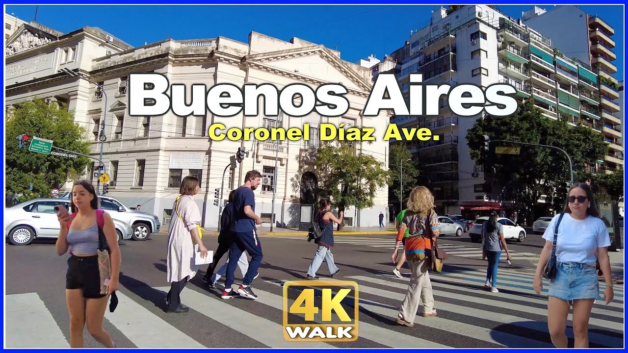 【4K】WALK in Palermo: Coronel Díaz BUENOS AIRES Argentina