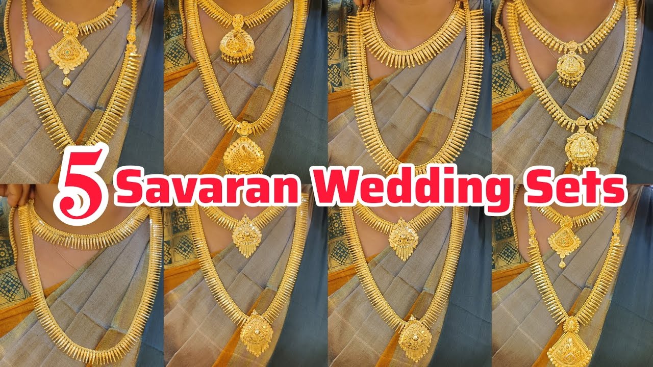 5 Savaran Mullai Wedding Sets/ Light Weight Mullai Necklace, U type & V type Mullai Haram  Designs