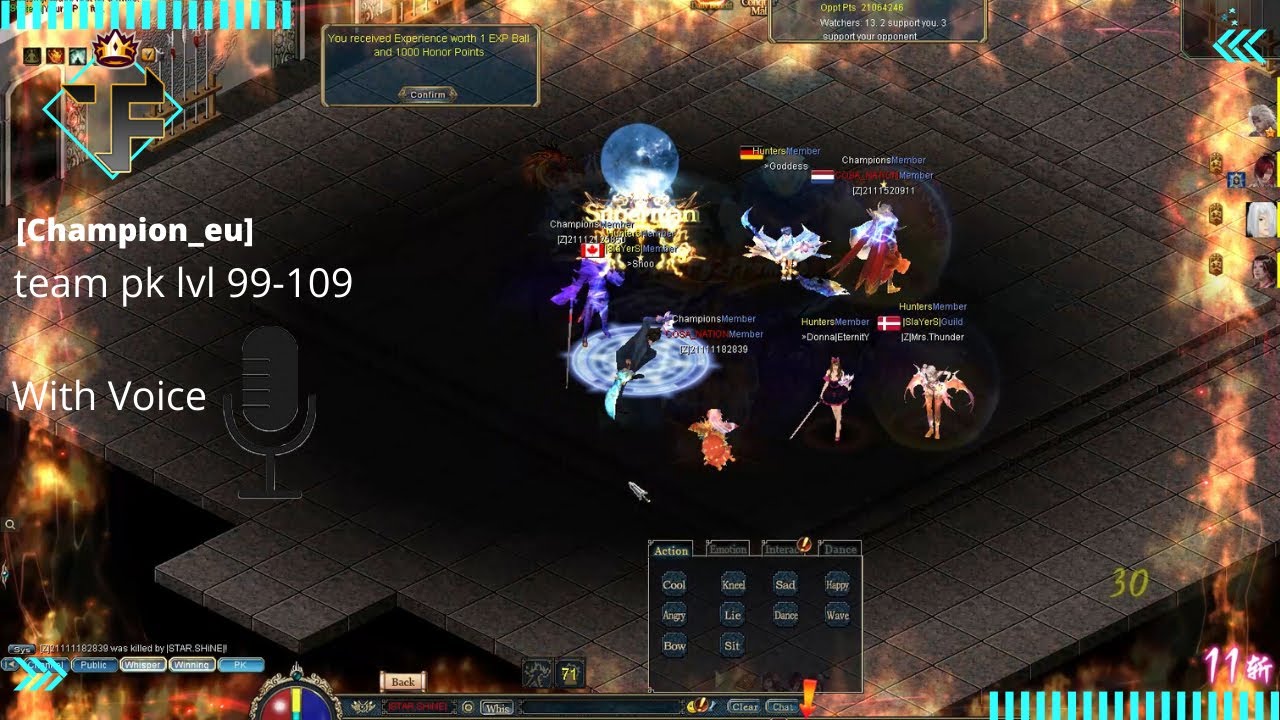 Conquer online -[Champion-Eu] Team pk 99-109