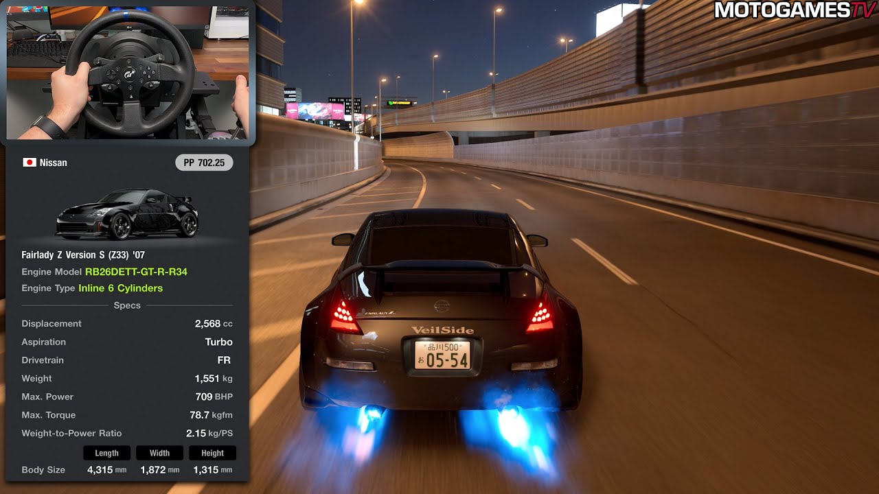 Gran Turismo 7 - Nissan Skyline GT-R R34 '02 Engine Swap in Nissan 350Z '08 (709 BHP)