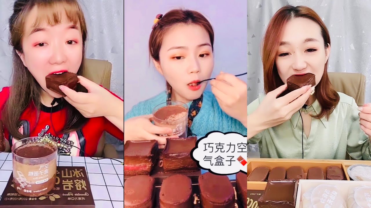 ASMR CHOCO LAVA, Mini cheesecake *Chocolate series* Mukbang |먹방 | 饮食表演 | การแสดงการกิน| 食事ショー