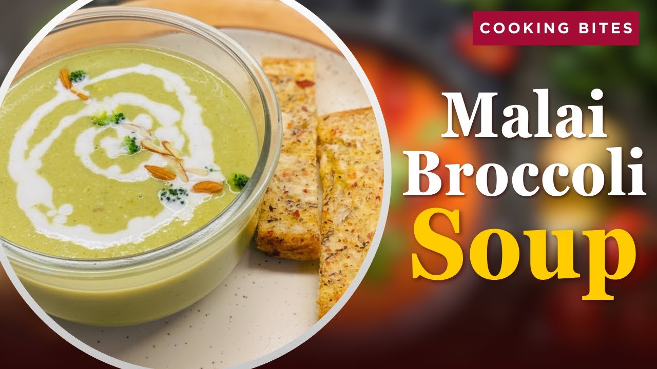 Creamy Almond Malai Broccoli Soup | Healthy & Rich Soup Recipe
