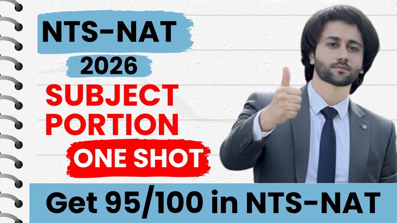 NTS NAT 2026 Subject Portion Preparation I NTS NAT Physics I Math I chemistry I Biology I Computer
