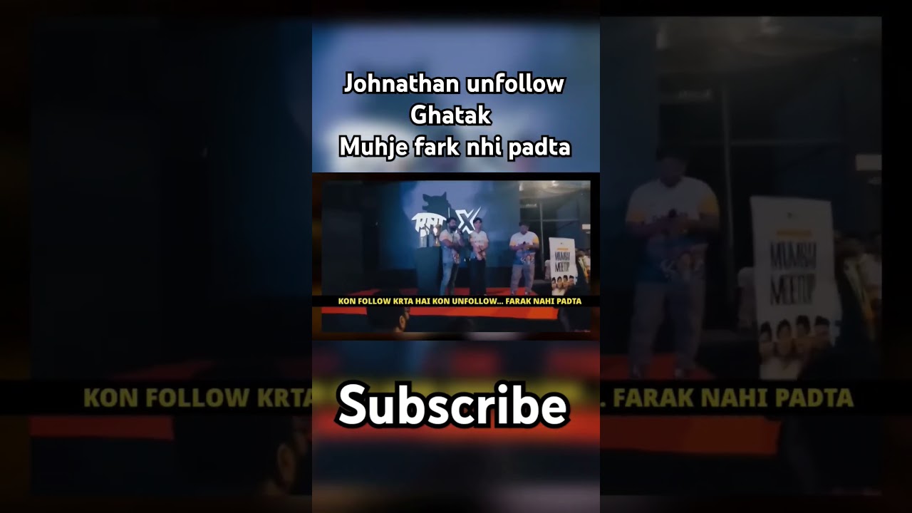 Johnathan unfollow Ghatak ? #jonathangaming #ghatak #godlike #godl #soul #tx #scout #s8ul #old #new