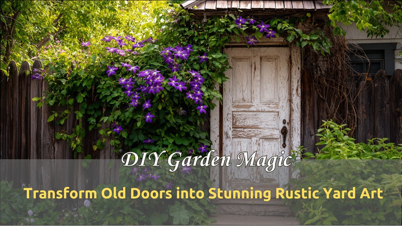 DIY Garden Magic: Transform Old Doors into Stunning Rustic Yard Art