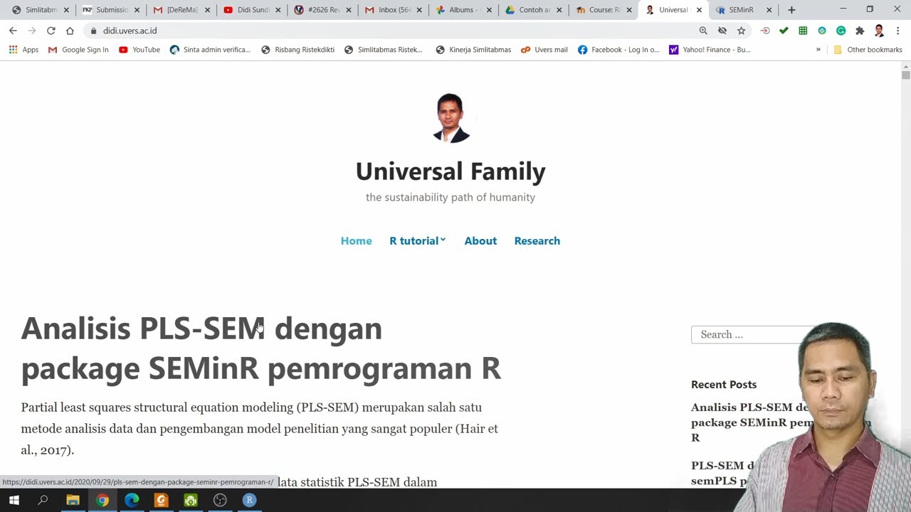Analisis PLS-SEM menggunakan package SEMinR pemrograman R Statistik