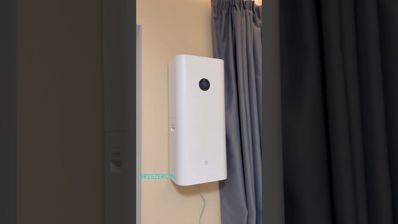 Монтаж бризера Xiaomi Mi Air 150 в оконный откос. #бризер #монтажбризера  #установкабризера