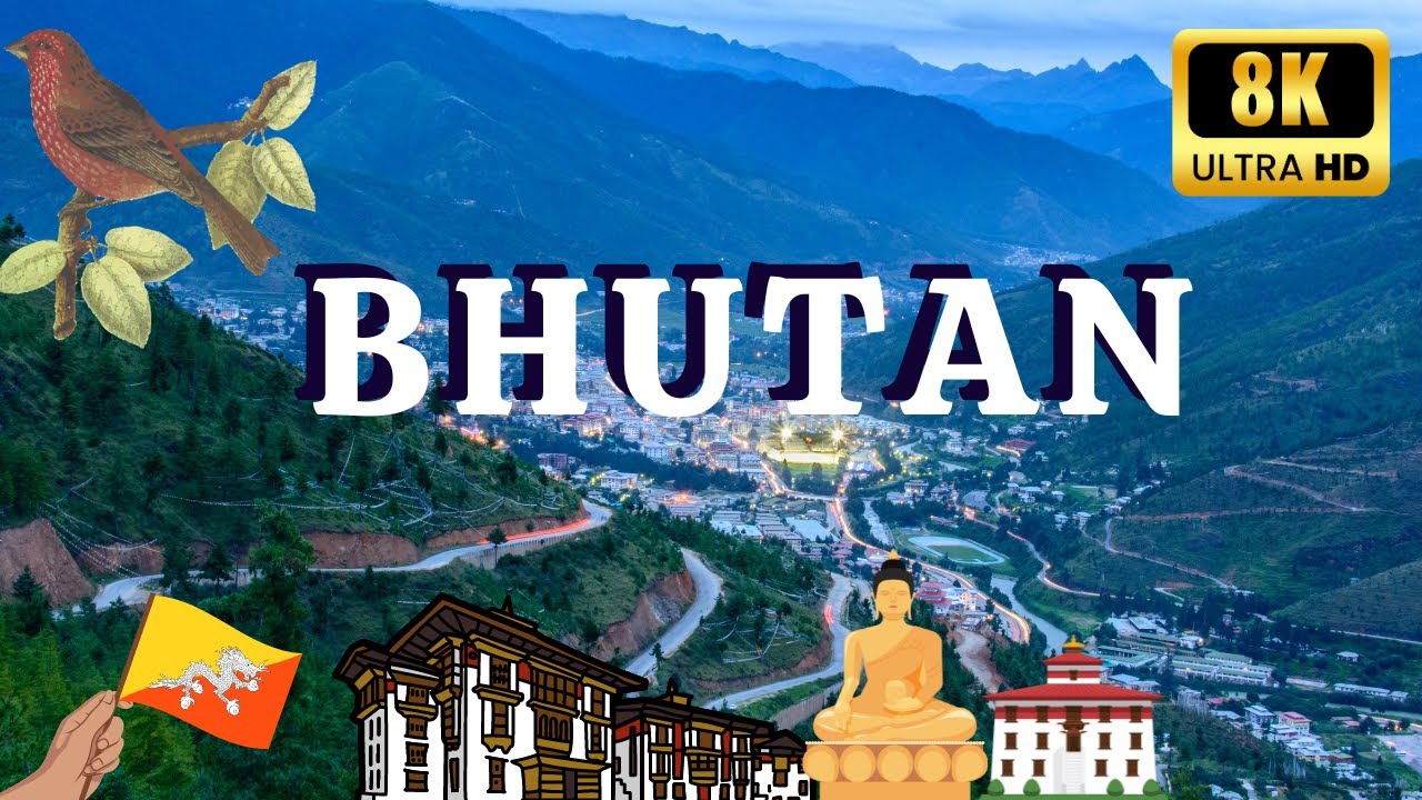 Exploring the Beauty of Bhutan in 8K | Stunning Scenery and Relaxing Music | Bhutan Travel Vlog