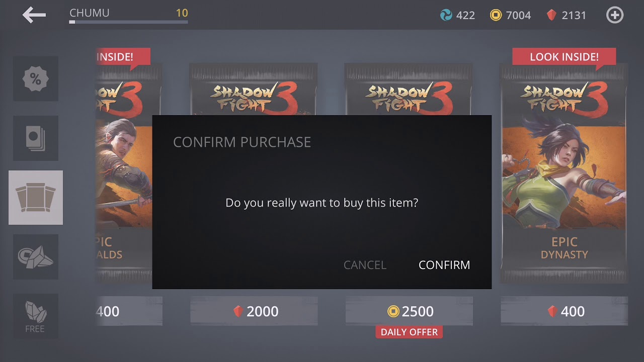 Shadow fight 3 opening a legendary chest