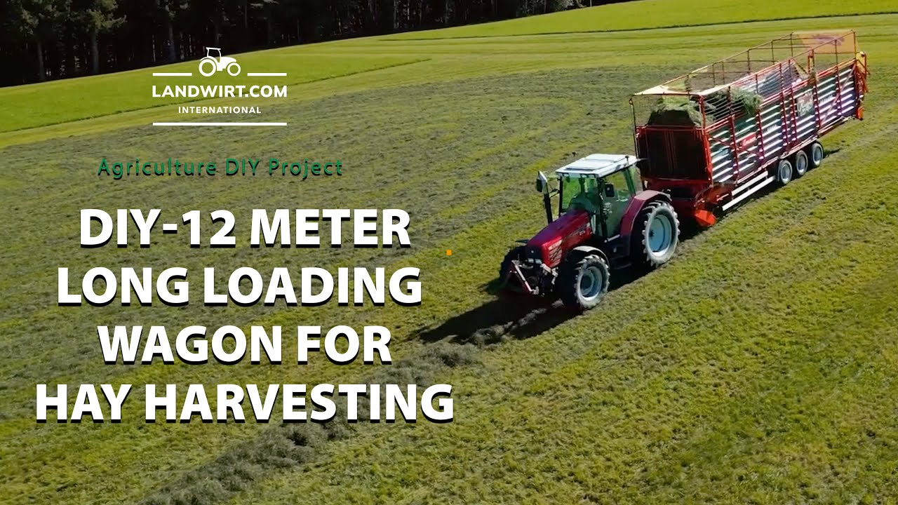 DIY - 12-meter long loading wagon for hay harvesting | Landwirt.com International