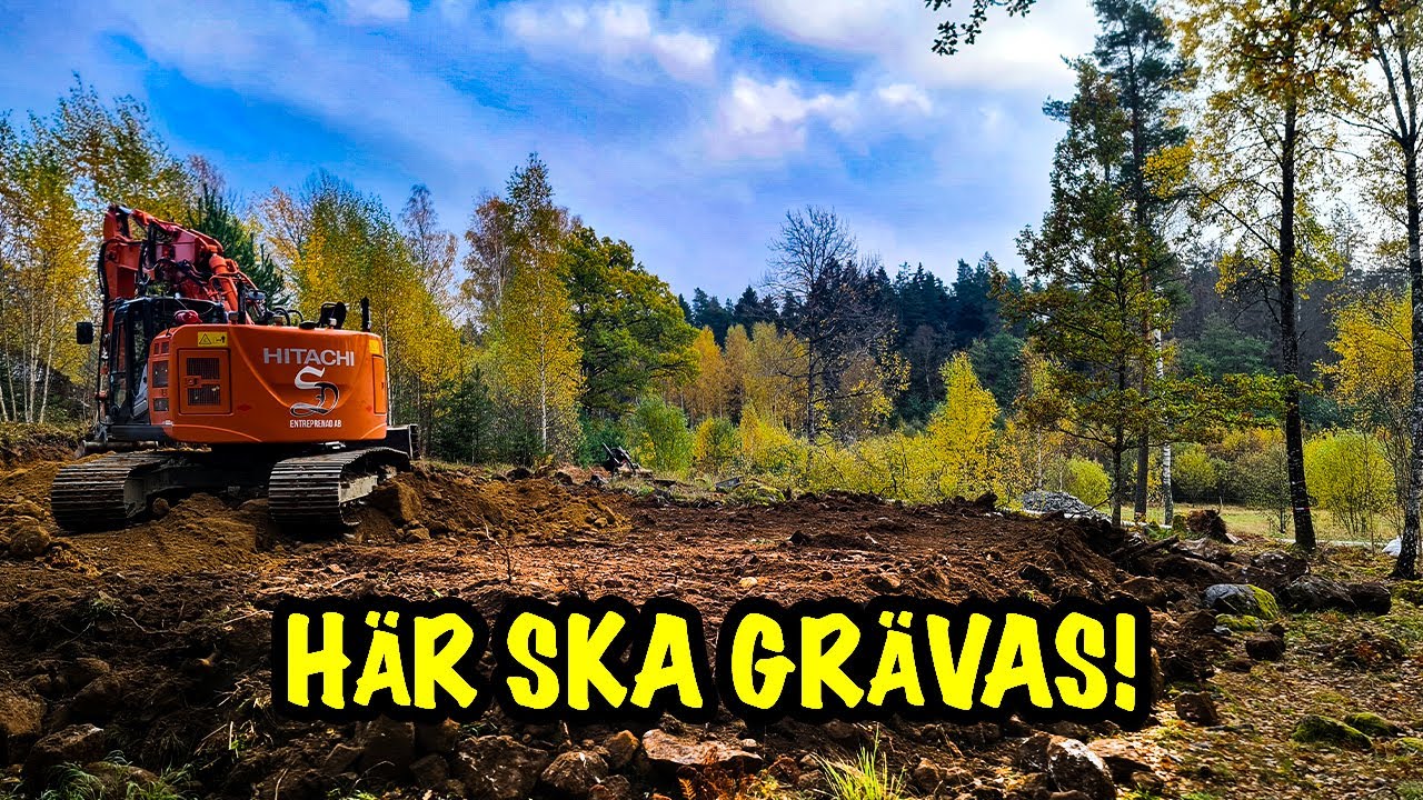 Första grävningen på våran tomt!