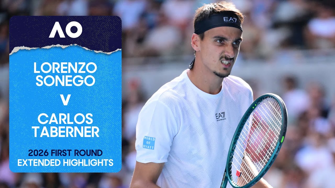 Lorenzo Sonego v Carlos Taberner Extended Highlights | Australian Open 2026 First Round
