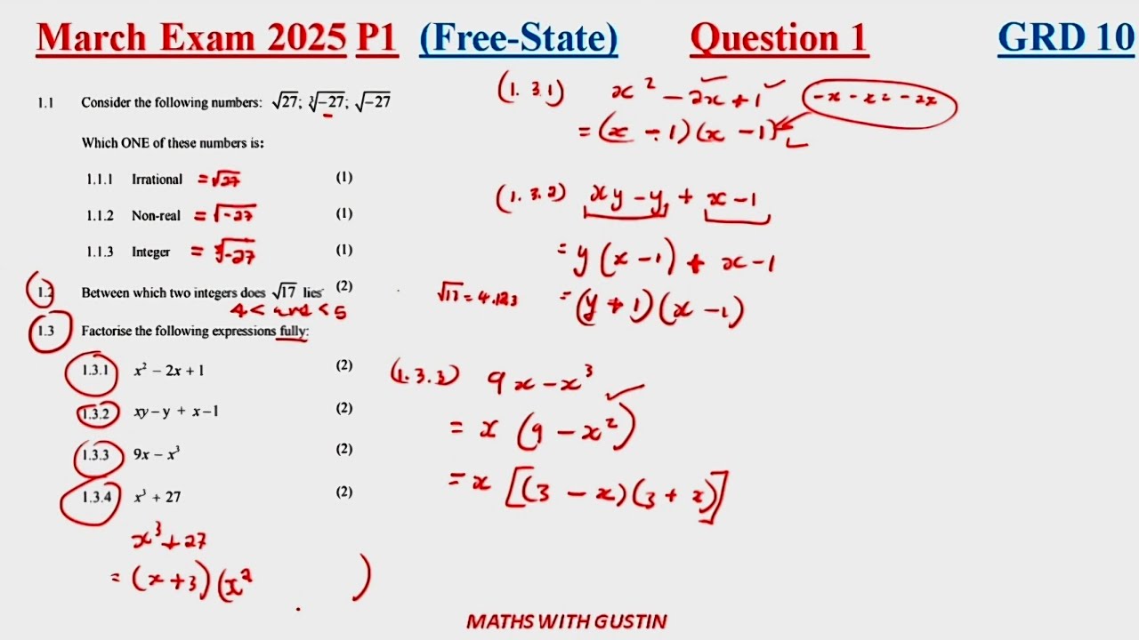 10 класс | Экзамен в марте 2025 года | Математика, часть 1 | Вопрос 1