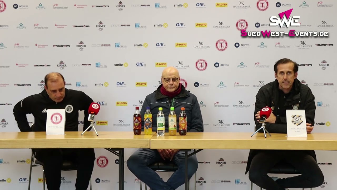 Oberliga RLP/Saar: 14. Spieltag - Pressekonferenz SC 07 Idar Oberstein gegen FC Hertha Wiesbach