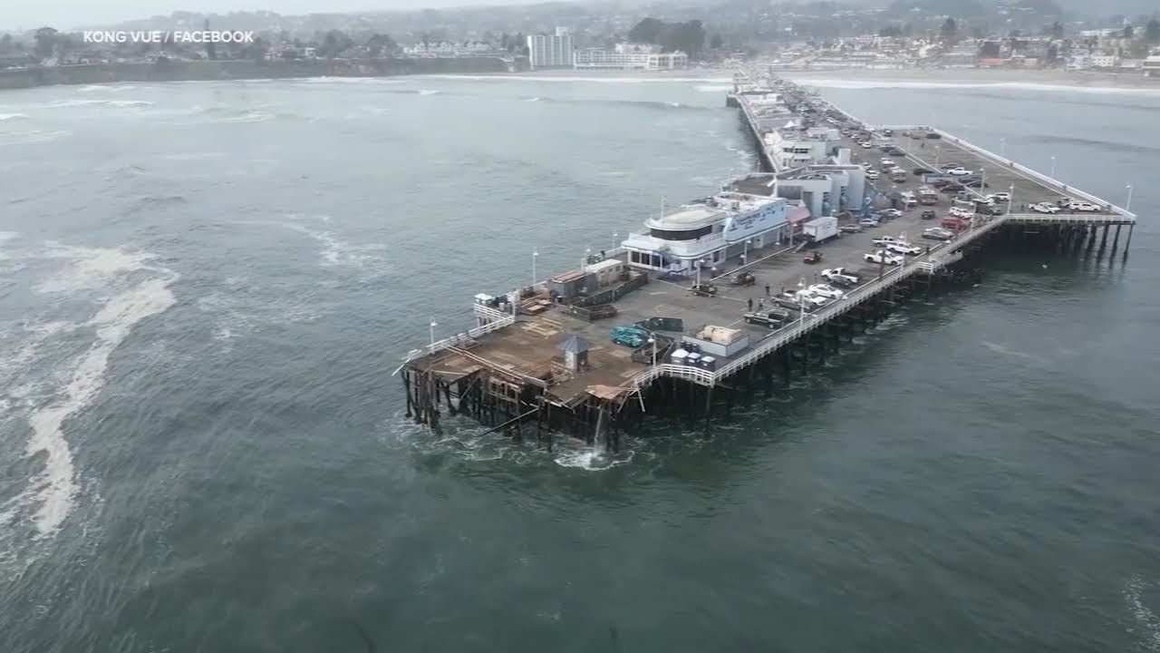 What is the future of the partially collapsed Santa Cruz Wharf?